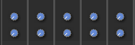 Aux send knobs